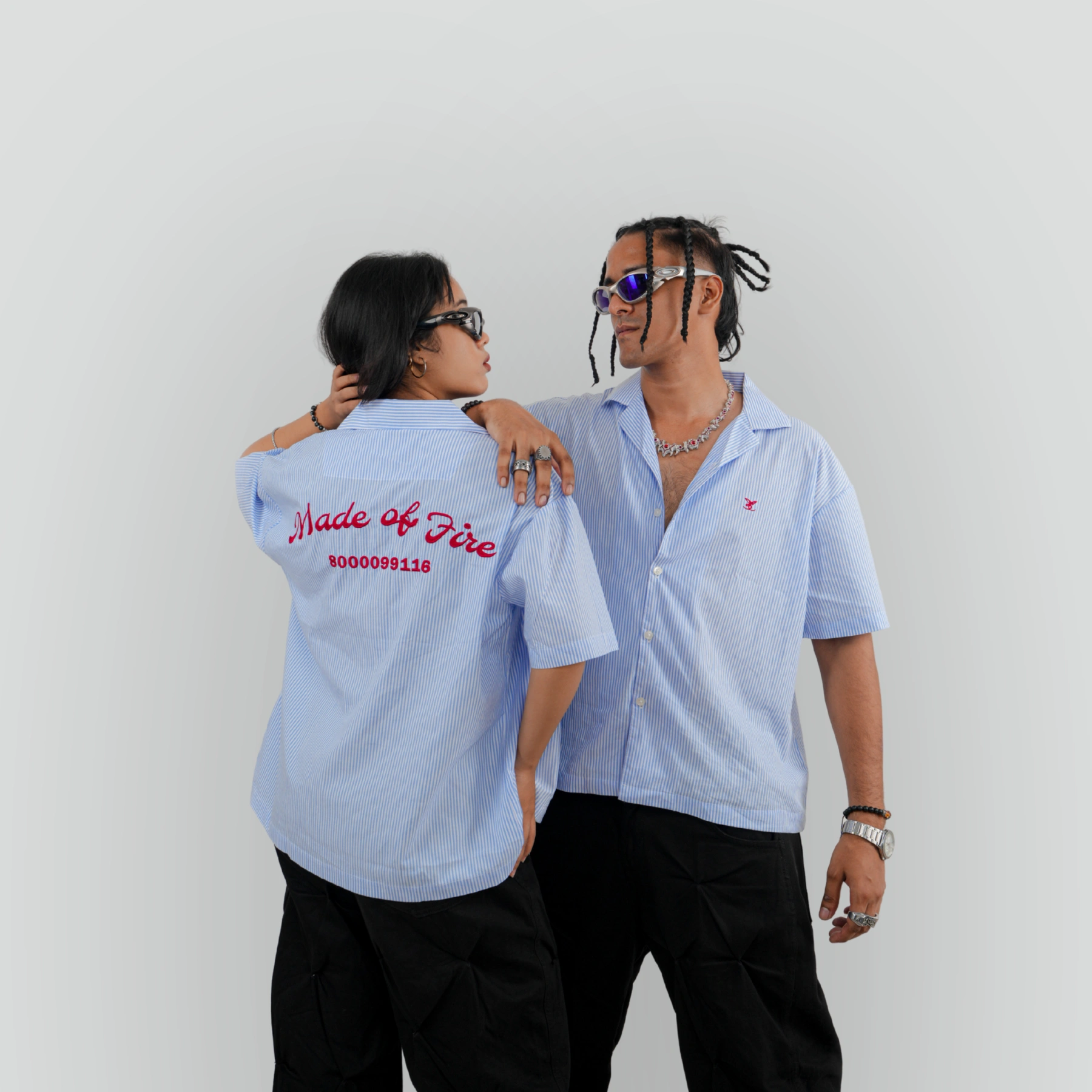 Womans Bluefire boxy embroidery shirt - Image 11