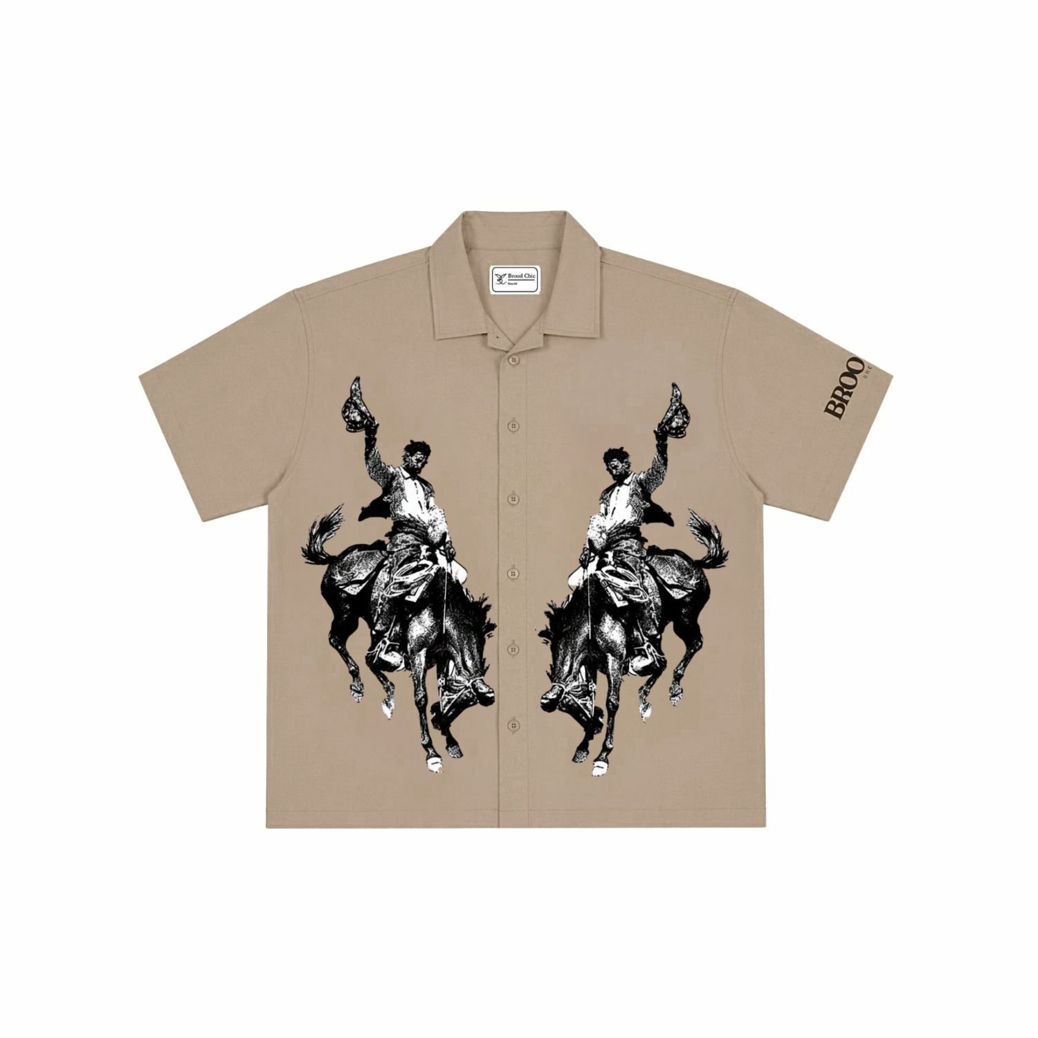Brown Horse Rider Boxy Shirt